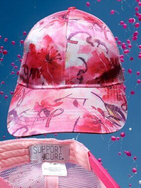 SUPPORT THE CURE  Cancer Women Adult Cap Hat Colorful Mesh Snap Back Adjustable